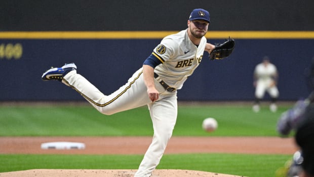 Milwaukee Brewers pitcher Corbin Burnes